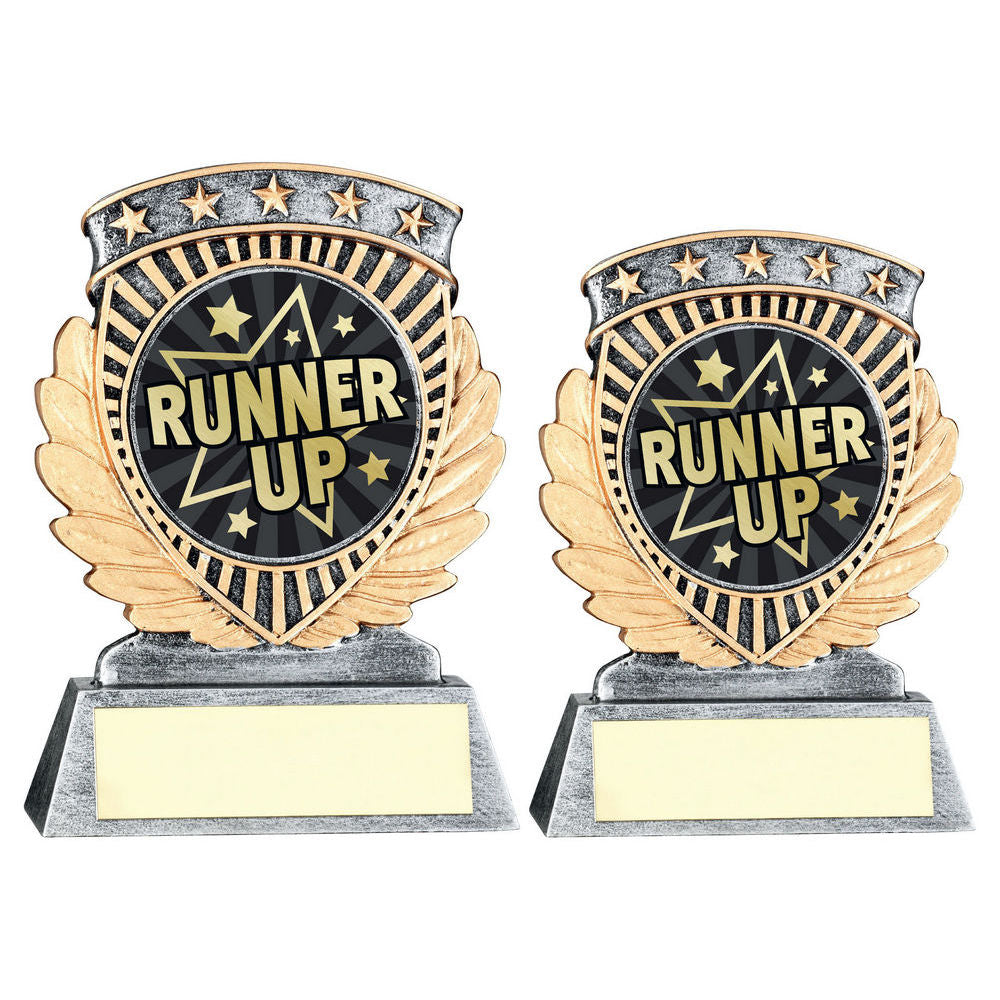 Pew/Gold 5 Star Holder With Vinyl Runner Up Insert & Plate by Legacy Outfitters