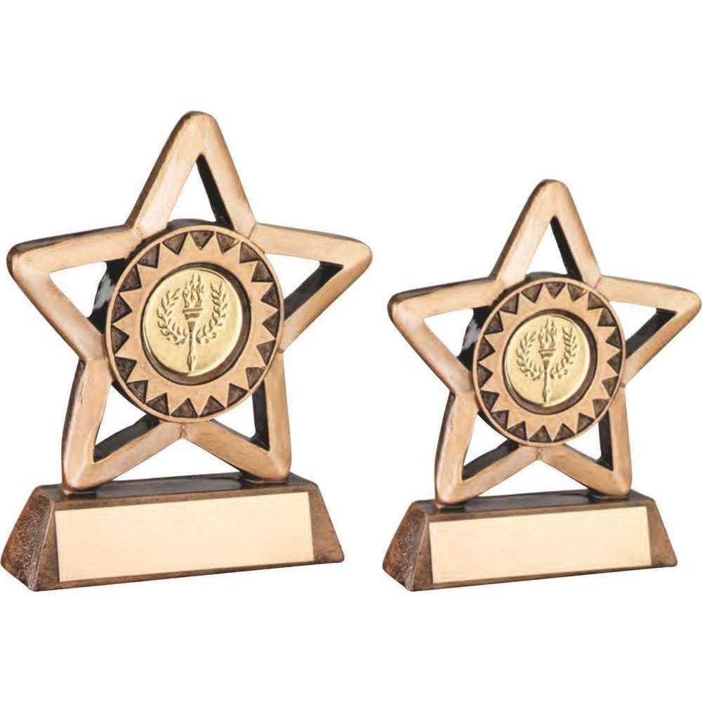 Brz/Gold Resin Generic Mini Star With Plate (1in Centre) by Legacy Outfitters