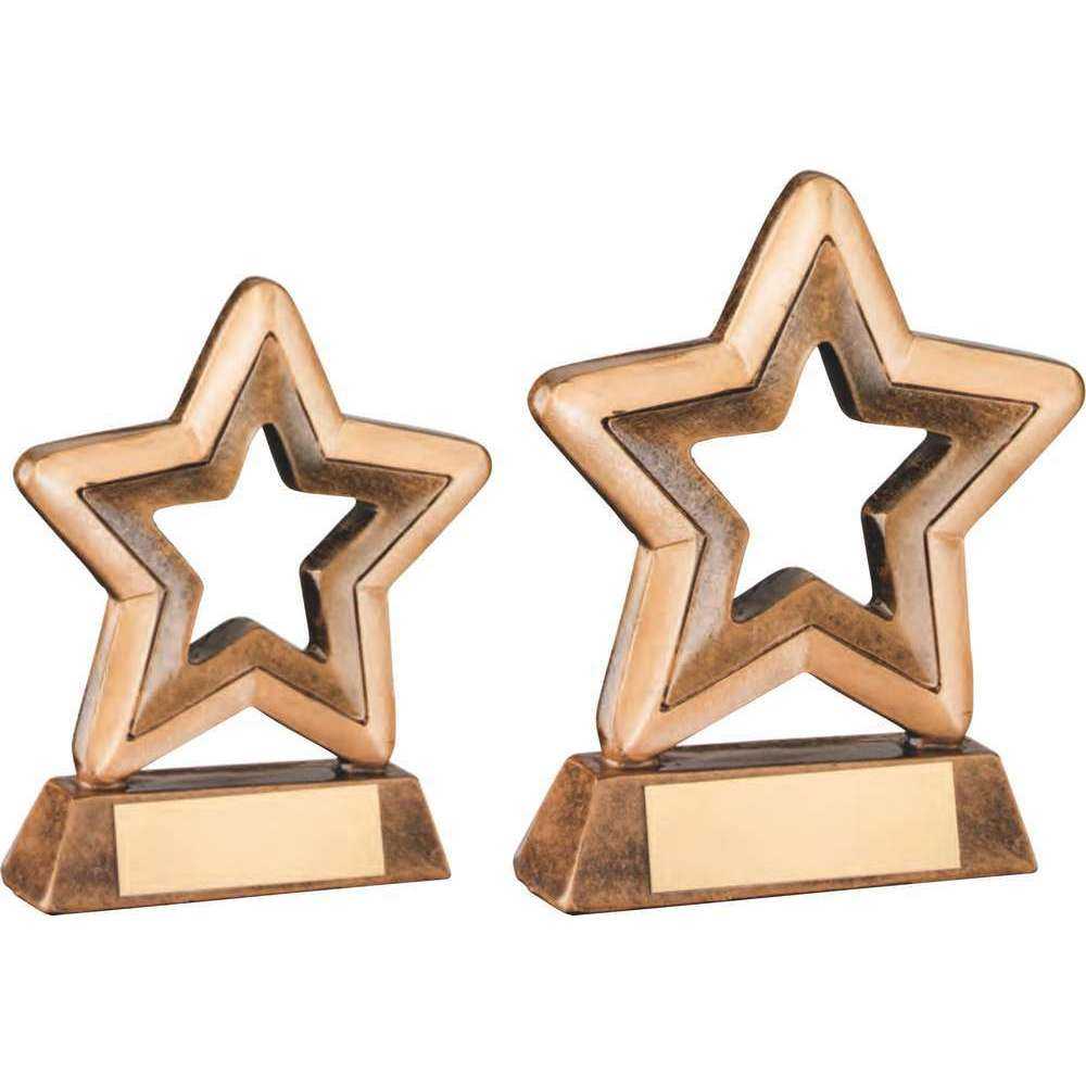 Brz/Gold Resin Generic Mini Star With Plate by Legacy Outfitters