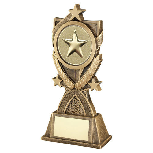 Brz/Gold Generic 3 Star Wreath Series With Plate (2in Centre) - 165mm by Legacy Outfitters