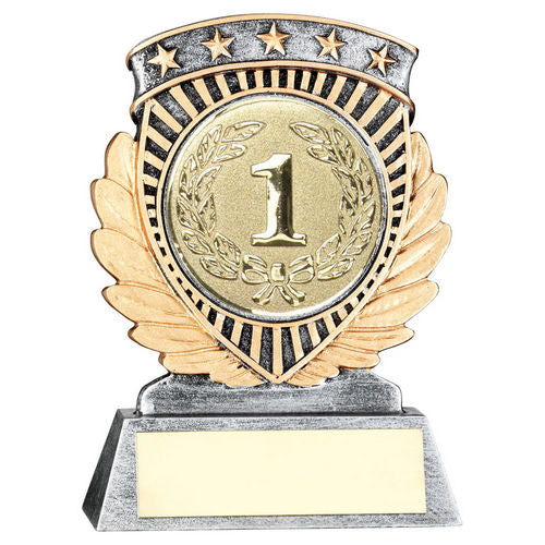 Pewter/Gold 5 Star Holder With Plate (2in Cen) - 95mm by Legacy Outfitters
