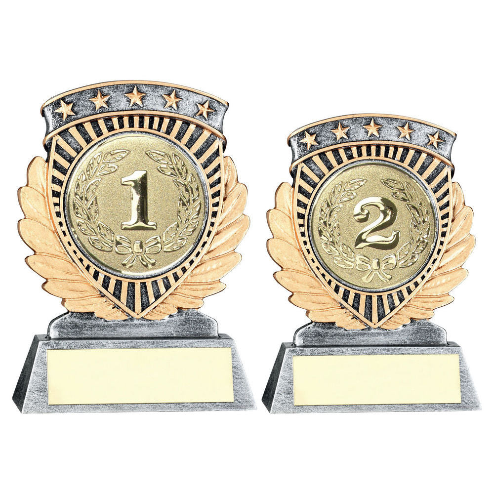 Pewter/Gold 5 Star Holder With Plate (2in Cen) by Legacy Outfitters