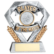PEW/GOLD PLAYER OF THE MATCH MINI DIAMOND WITH PLATE (1in CEN) - 4in