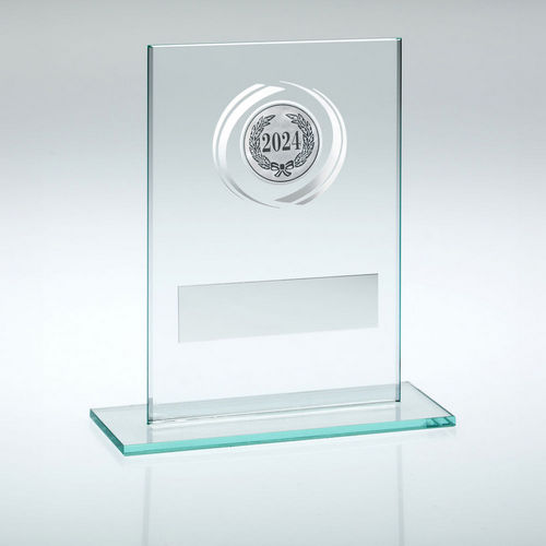Jade Glass With Silver Wreath And Plate (1in Centre) - 83mm by Legacy Outfitters