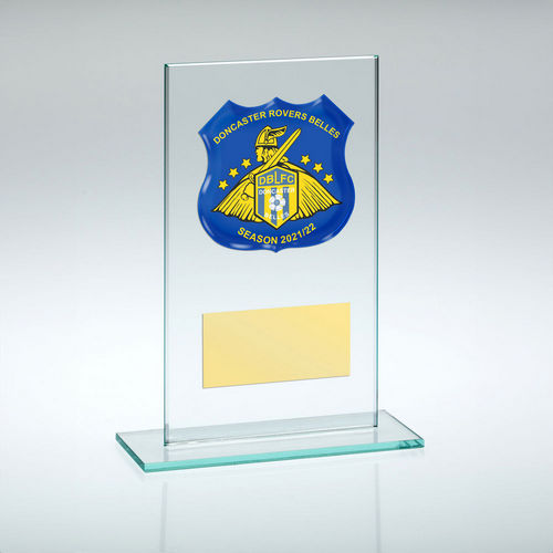 Jade Glass Plaque With Plate (Requires Sp Shield) - 83mm by Legacy Outfitters