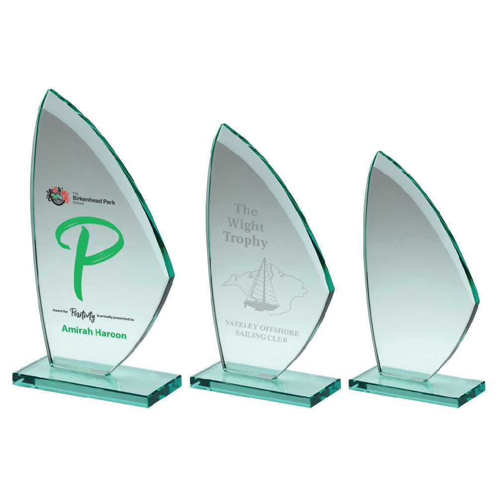 Jade Glass Sail Plaque (10mm Thick) by Legacy Outfitters