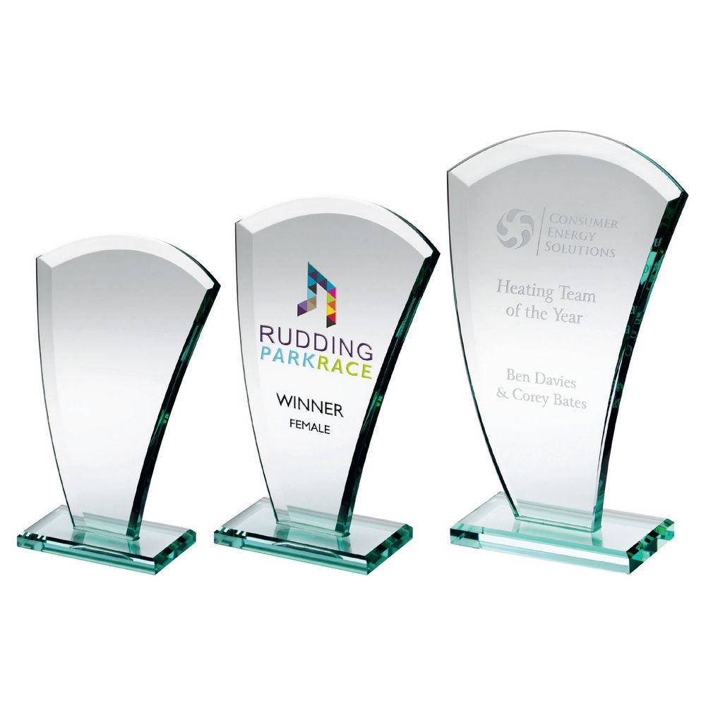 Jade Glass Curved V Plaque (10mm Thick) by Legacy Outfitters