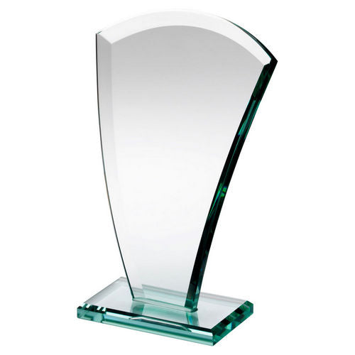 Jade Glass Curved V Plaque (10mm Thick) - 165mm by Legacy Outfitters