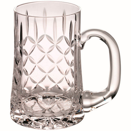 GLASS TANKARD 610ML BLANK PANEL - 5.5in