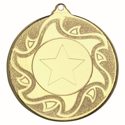 Sunshine Medal (1in Centre) - 50mm - Gold by Legacy Outfitters