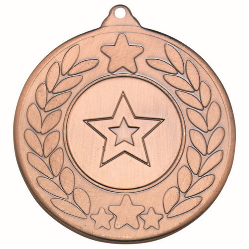 Stars And Wreath Medal (1in Centre) - 50mm - Bronze by Legacy Outfitters