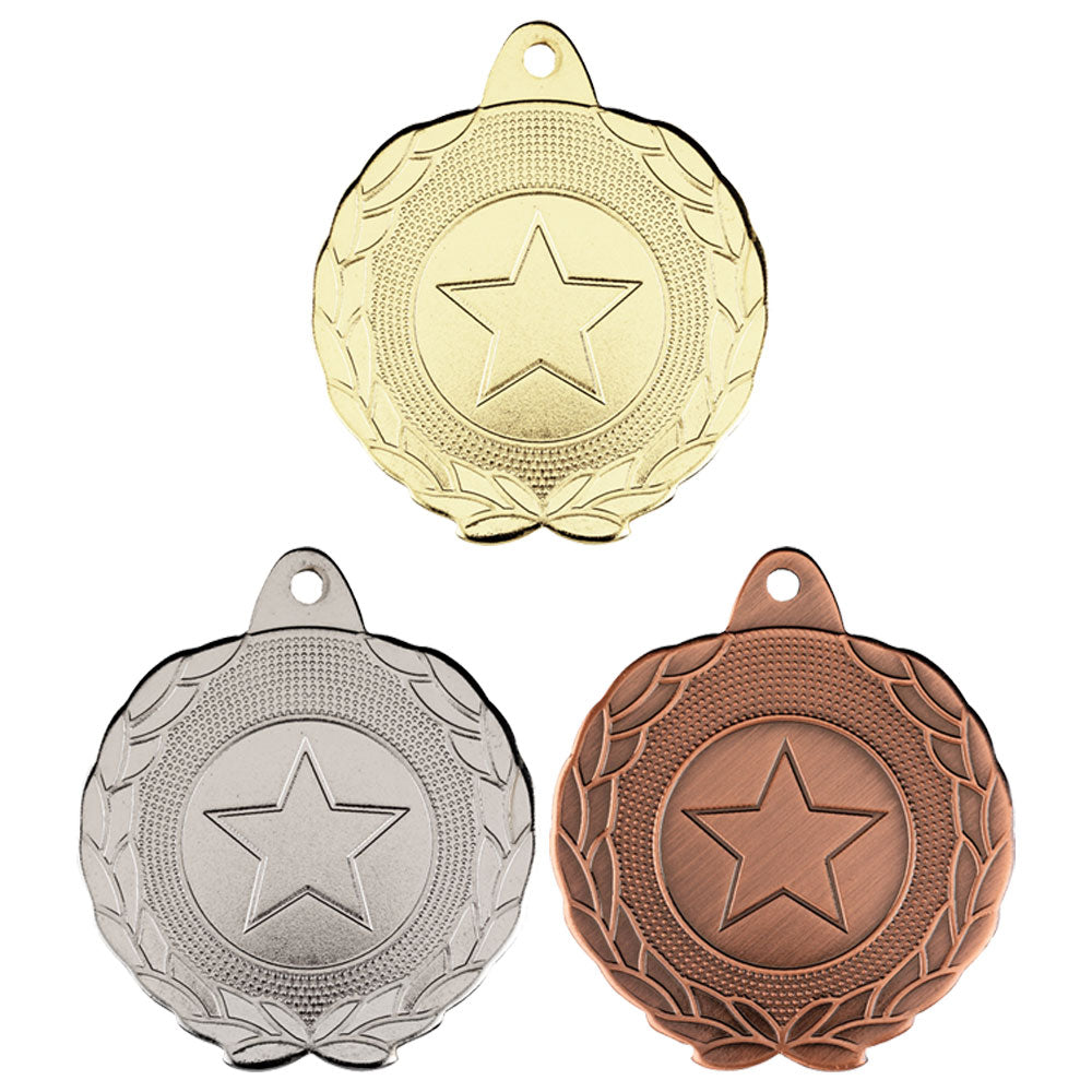 Laurel Wreath Edged Medal (1in Centre) - 45mm by Legacy Outfitters