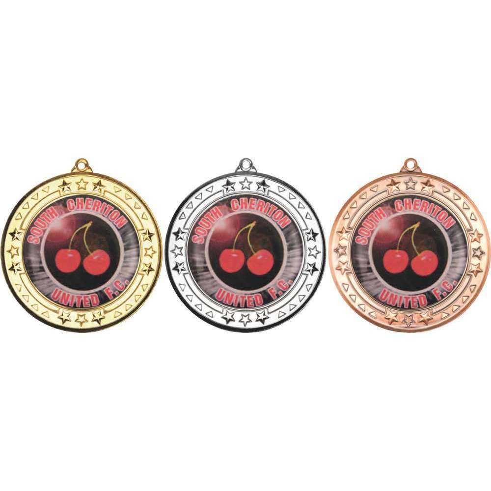 Tri Star Medal (2in Centre) - 70mm by Legacy Outfitters