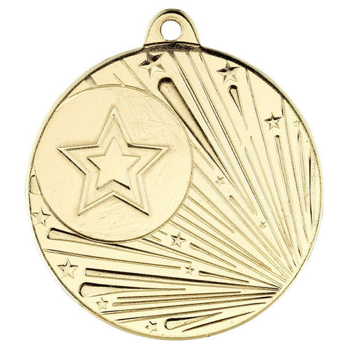 Shooting Star Medal (1in Centre) - 50mm - Gold by Legacy Outfitters