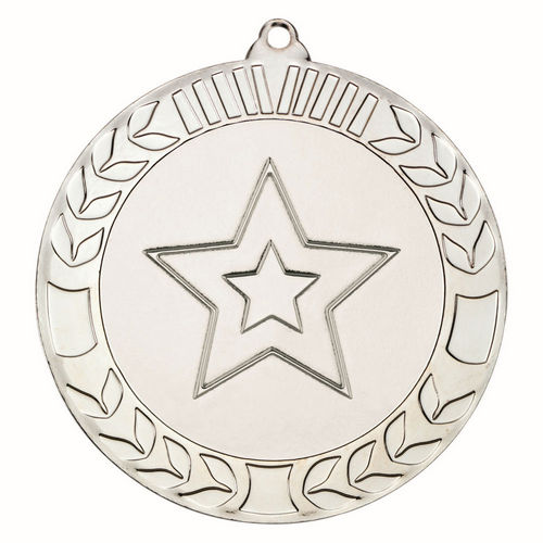Wreath Medal (2in Centre) - 70mm - Silver by Legacy Outfitters