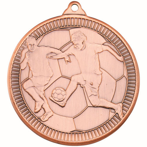 Football Multi Line Medal - 50mm - Bronze by Legacy Outfitters