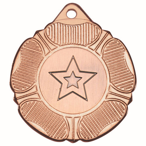 Tudor Rose Medal (1in Centre) - 50mm - Bronze by Legacy Outfitters