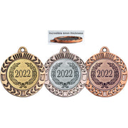 Wreath Medal Extra Thick (2in Centre) - 70mm by Legacy Outfitters