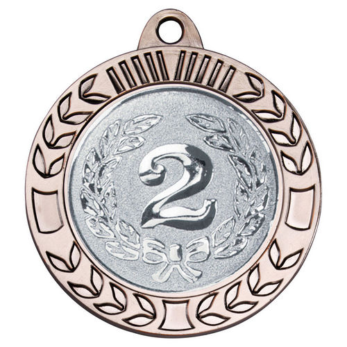 Wreath Medal Extra Thick (2in Centre) - 70mm - Antique Silver by Legacy Outfitters
