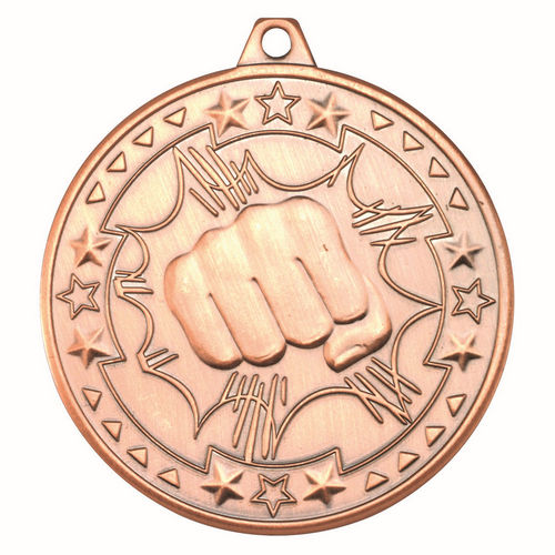Martial Arts Tri Star Medal - 50mm - Bronze by Legacy Outfitters