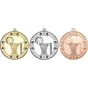 Netball Tri Star Medal - 50mm by Legacy Outfitters