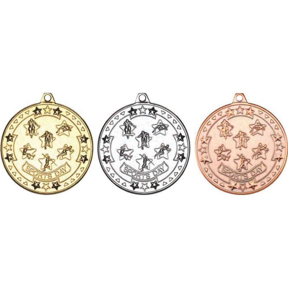Sports Day Tri Star Medal - 50mm by Legacy Outfitters