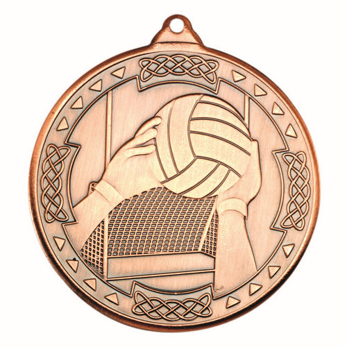 Gaelic Football Celtic Medal - 50mm - Bronze by Legacy Outfitters