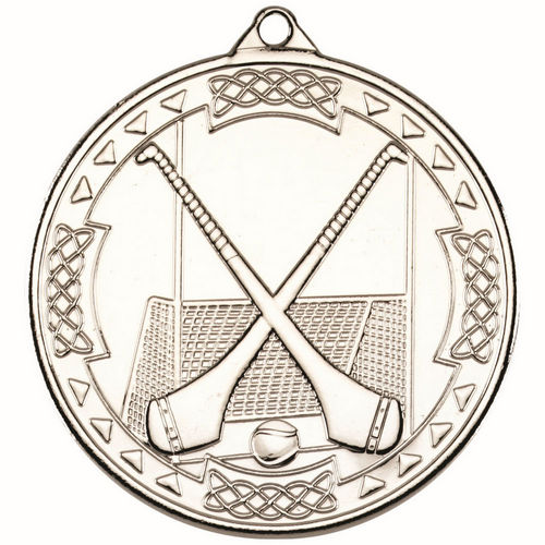Hurling Celtic Medal - 50mm - Silver by Legacy Outfitters