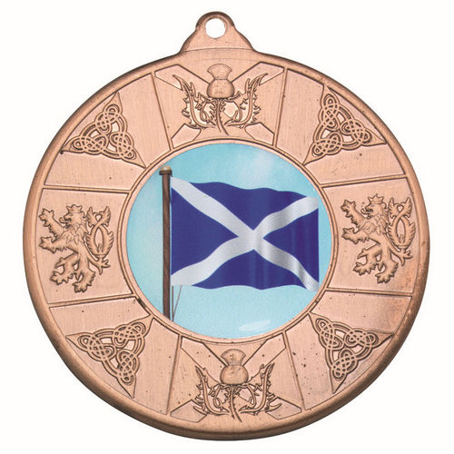 Scotland Medal (1in Centre) - 50mm - Bronze by Legacy Outfitters