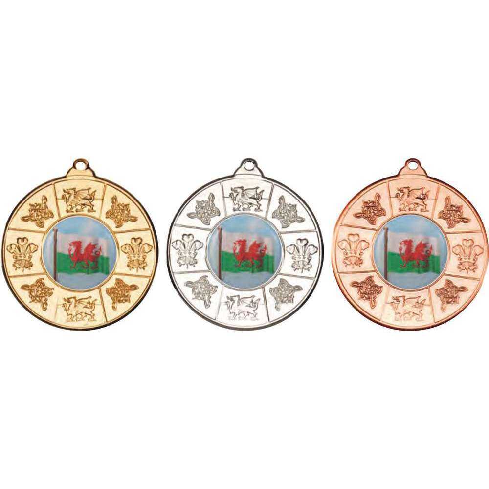 Wales Medal (1in Centre) - 50mm by Legacy Outfitters