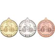 Cycling Tri Star Medal - 50mm by Legacy Outfitters