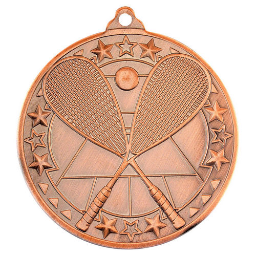 Squash Tri Star Medal - 50mm - Bronze by Legacy Outfitters