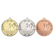 Volleyball Tri Star Medal - 50mm by Legacy Outfitters