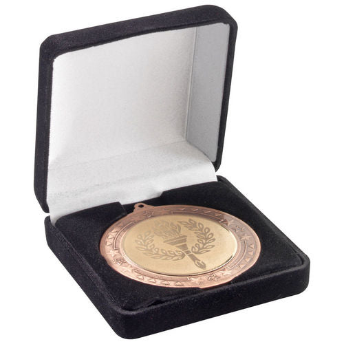 DELUXE BLACK MEDAL BOX (50/60/70mm RECESS) -   3.5in