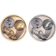 Football And Boot Medallion (1in Centre) - 70mm by Legacy Outfitters