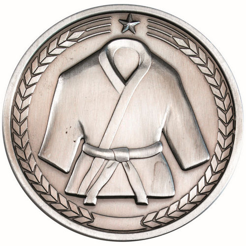 Martial Arts Medallion - 70mm - Antique Silver by Legacy Outfitters