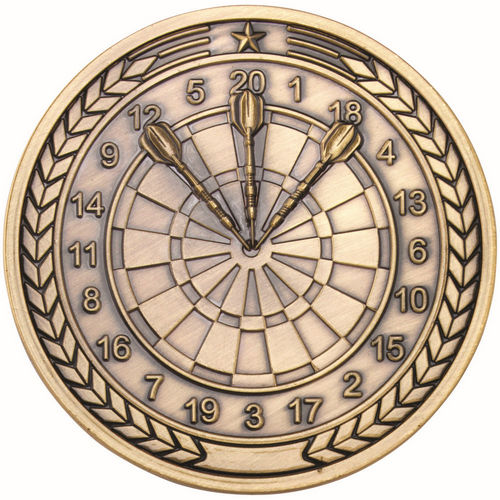 Darts Medallion - 70mm - Antique Gold by Legacy Outfitters