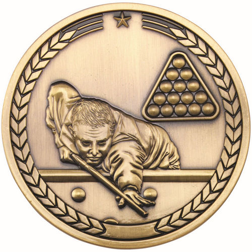 Pool/Snooker Medallion - 70mm - Antique Gold by Legacy Outfitters
