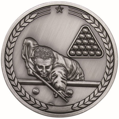 Pool/Snooker Medallion - 70mm - Antique Silver by Legacy Outfitters