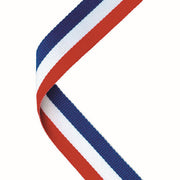 MEDAL RIBBON RED/WHITE/BLUE - 30 X 0.875in