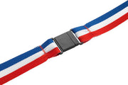 MEDAL RIBBON R/W/B WITH PLASTIC SAFETY CLIP - 30 X 0.875in