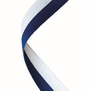 MEDAL RIBBON ROYAL BLUE/WHITE - 30 X 0.875in