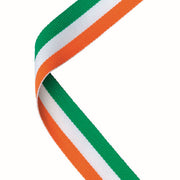 MEDAL RIBBON GREEN/WHITE/ORANGE - 30 X 0.875in