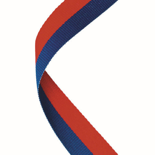 MEDAL RIBBON ROYAL BLUE/RED - 30 X 0.875in
