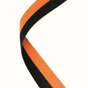 MEDAL RIBBON BLACK/ORANGE - 30 X 0.875in