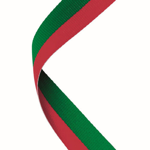 MEDAL RIBBON RED/GREEN - 30 X 0.875in