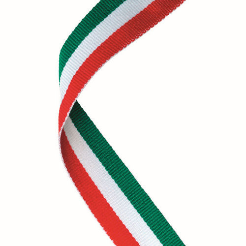 MEDAL RIBBON GREEN/WHITE/RED - 30 X 0.875in