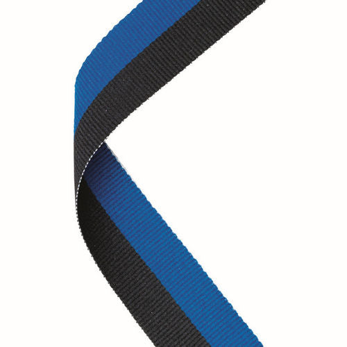 MEDAL RIBBON ROYAL BLUE/BLACK - 30 X 0.875in