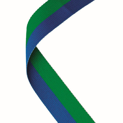 MEDAL RIBBON GREEN/BLUE - 30 X 0.875in