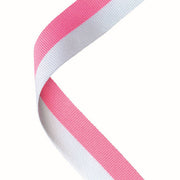 MEDAL RIBBON PINK/WHITE - 30 X 0.875in